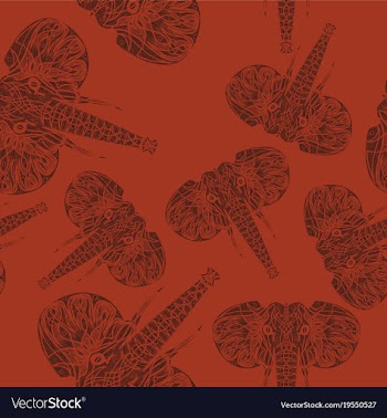 Cute elephants seamless pattern background vector image
