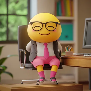 Cute Emoji in Business Attire Cute Emoji in Business Attire