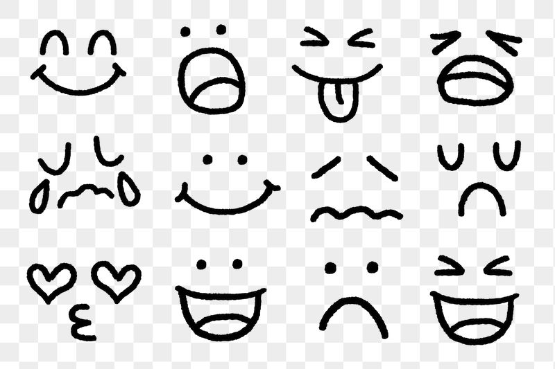 Cute emoticon png sticker, doodle | Free PNG - rawpixel