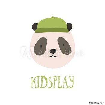 Cute face or head of panda bear wearing stylish cap