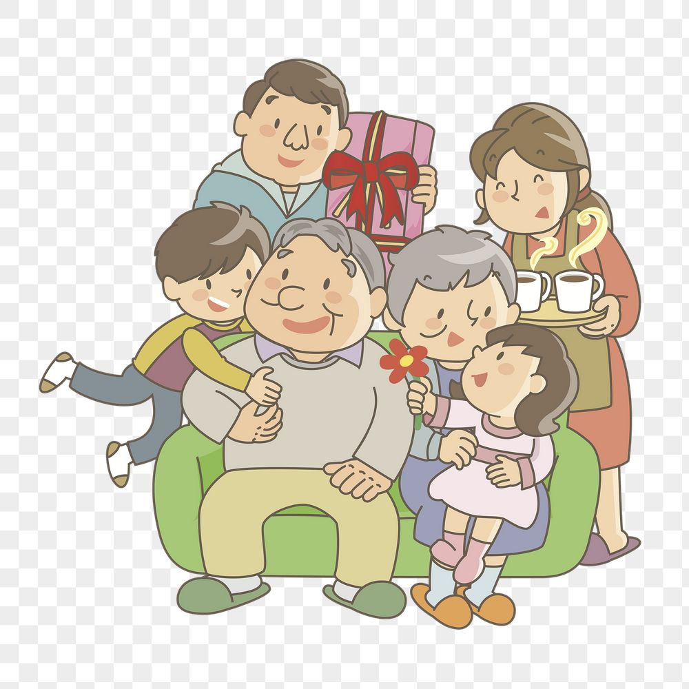 Cute family png sticker, cartoon | Free PNG - rawpixel