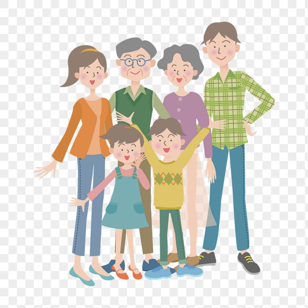 Cute family png sticker, cartoon | Free PNG - rawpixel