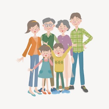 Cute family sticker, cartoon illustration | Free Vector - rawpixel