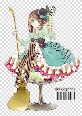 Cute, female anime character transparent background PNG clipart