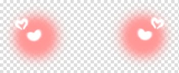 Cute Filters, two pink-and-white hearts illustration transparent background PNG clipart