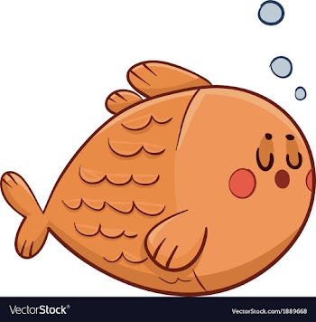Cute Fish Swimming vector image