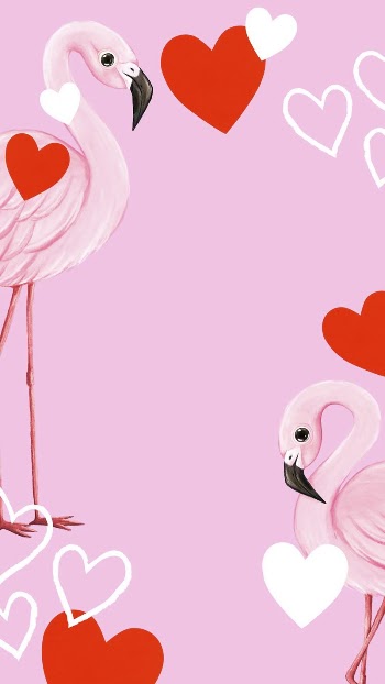 Cute flamingos mobile wallpaper, pink | Free Photo Illustration - rawpixel