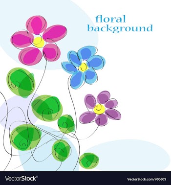  					Cute floral background vector&nbsp;image														