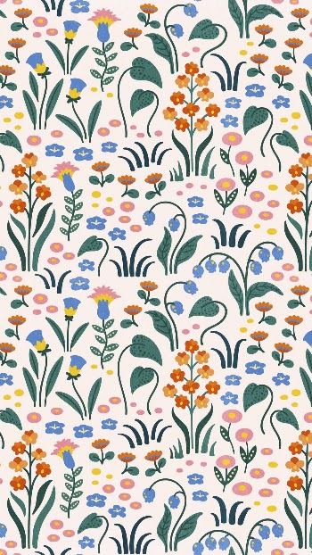 Cute floral pattern phone wallpaper, | Free Photo Illustration - rawpixel