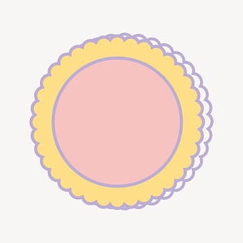 Cute flower badge collage element | Free Vector Illustration - rawpixel