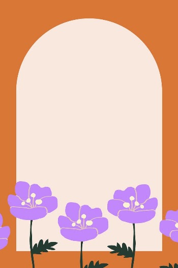Cute flower frame background, beige | Free PSD - rawpixel