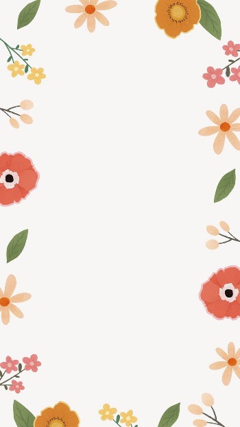 Cute flower frame iPhone wallpaper | Free Photo - rawpixel