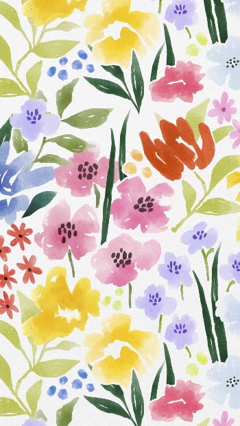 Cute flower pattern mobile wallpaper, | Free Photo - rawpixel