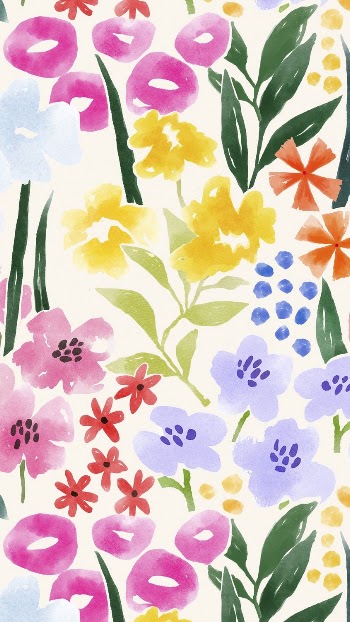 Cute flower pattern mobile wallpaper, | Free Photo - rawpixel