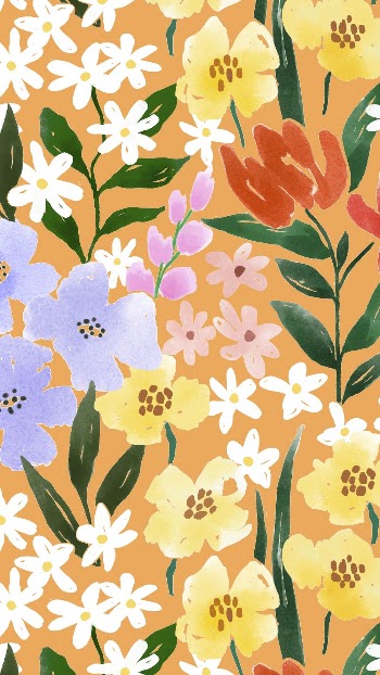 Cute flower pattern mobile wallpaper, | Free Photo - rawpixel