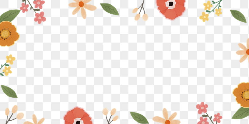 Cute flower png frame, transparent | Free PNG - rawpixel