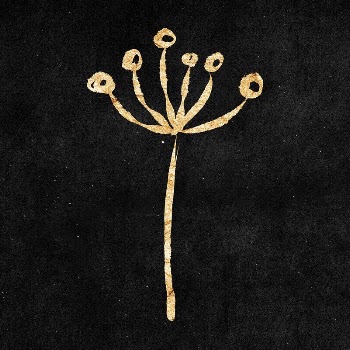 Cute flower sticker, gold aesthetic | Free PSD Illustration - rawpixel