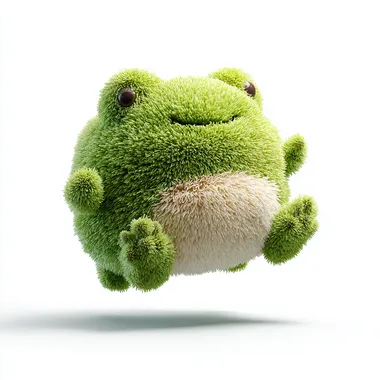 Cute Fluffy Green Plush Frog Cute Fluffy Green Plush Frog