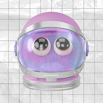 Cute fluffy monster in helmet, | Free Photo - rawpixel