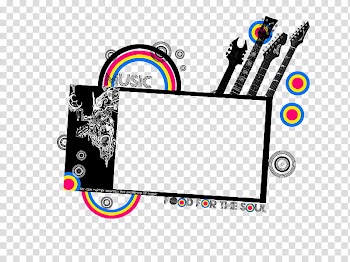 Cute Frames , rectangular card with Music and guitar heads illustration transparent background PNG clipart