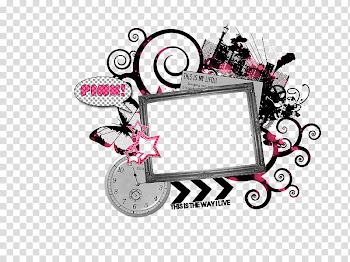 Cute Frames, rectangular gray frame transparent background PNG clipart