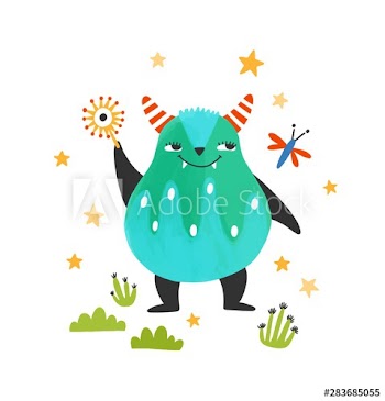 Cute friendly monster, alien or beast