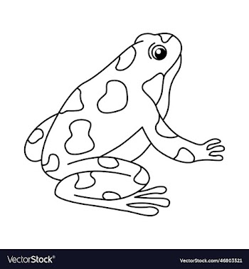 cute frog cartoon coloring page for kids