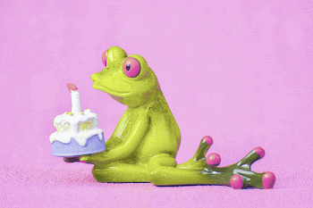 Cute frog holding birthday cake | Free Photo - rawpixel
