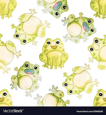 cute frogs seamless pattern