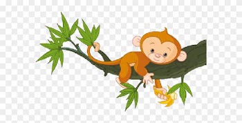 Cute Funny Cartoon Baby Monkey Clip Art Images - Cartoon Images Of Monkey On Tree