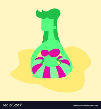 Cute funny girl in a rubber swimming cap is vector image