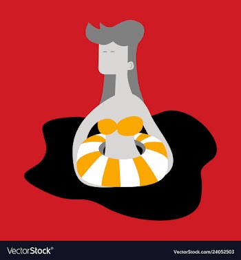 Cute funny girl in a rubber swimming cap is vector image