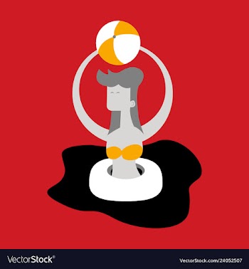 Cute funny girl in a rubber swimming cap is vector image