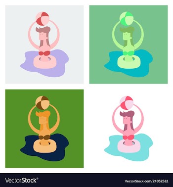 Cute funny girl in a rubber swimming cap is vector image