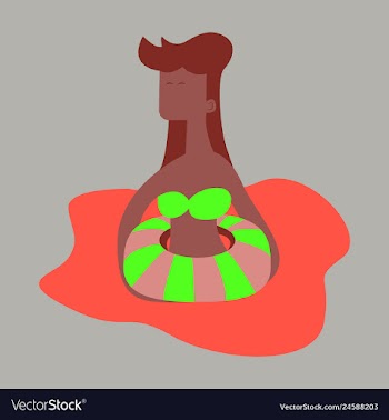 Cute funny girl in a rubber swimming cap is vector image