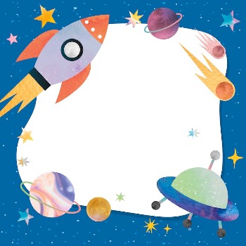 Cute galaxy blue frame vector | Free Vector - rawpixel