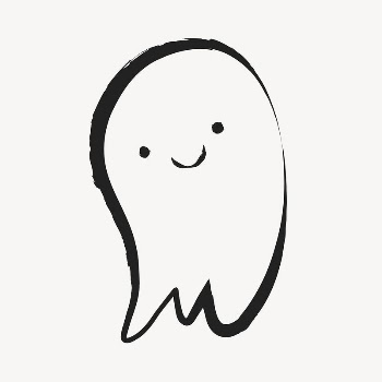 Cute ghost sticker, cute doodle | Free Vector Illustration - rawpixel