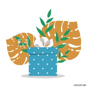 Cute gift box with ribbon and bow