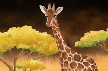 Cute giraffe background, dark brown | Free Photo Illustration - rawpixel