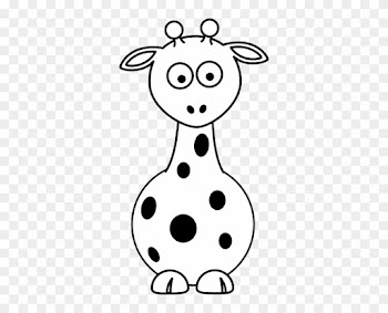 Cute Giraffe Clipart Black And White - Baby Giraffe Clipart Black And White