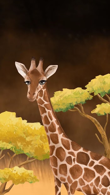 Cute giraffe dark iPhone wallpaper | Free Photo Illustration - rawpixel
