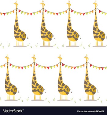 cute giraffe who stands near the tree a festive