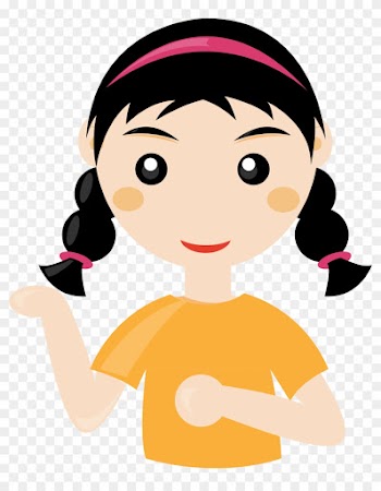 Cute Girl 2 Black White Line Art 999px 129 - Free Clipart Of Girl