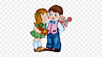 Cute Girl And Boy Valentine Images - Girl Boy Love Cartoon Png