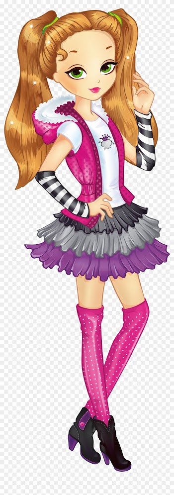 Cute Girl Cartoon Png Clipart Image - Girls Cartoon Images Png