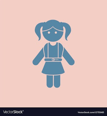 Cute girl vector image
