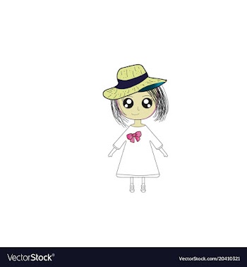 Cute girl vector image