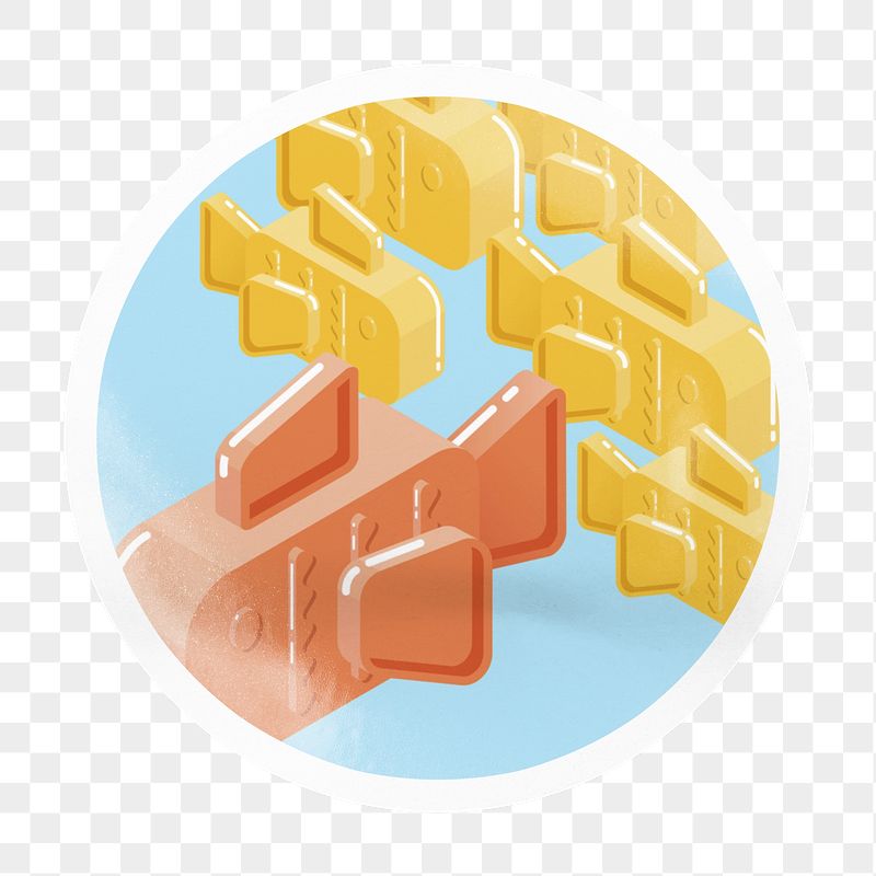 Cute goldfish pattern png badge | Free PNG - rawpixel