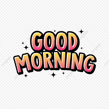 Cute Good Morning Typography, 3d, Abstract, Background PNG and ...