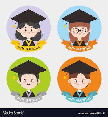 cute graduation character set